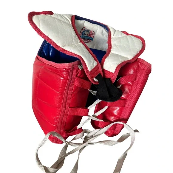 Pro Martial Arts Karate Chest Guard Grandmaster Sunane Body Protector Red White - Picture 4 of 4